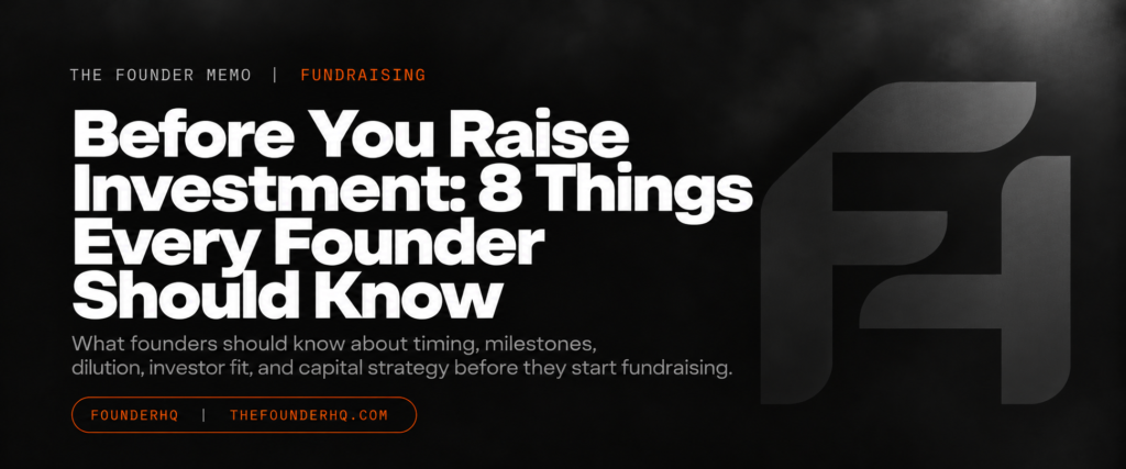 Before You Raise Investment: 8 Things Every Founder Should Know