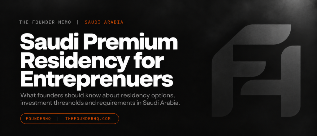 Saudi Entrepreneur Premium Residency offers funded founders a route to live and build in Saudi Arabia. See Category 1 and 2 investment, ownership, job and residency requirements.